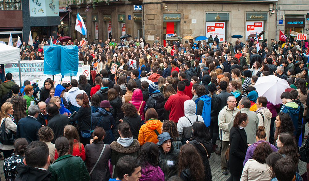 Митинг против окупасов в Испании