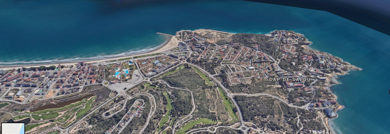 Ла-Пинеда и Кап-де-Салоу. Скриншот сервиса Google.Карты