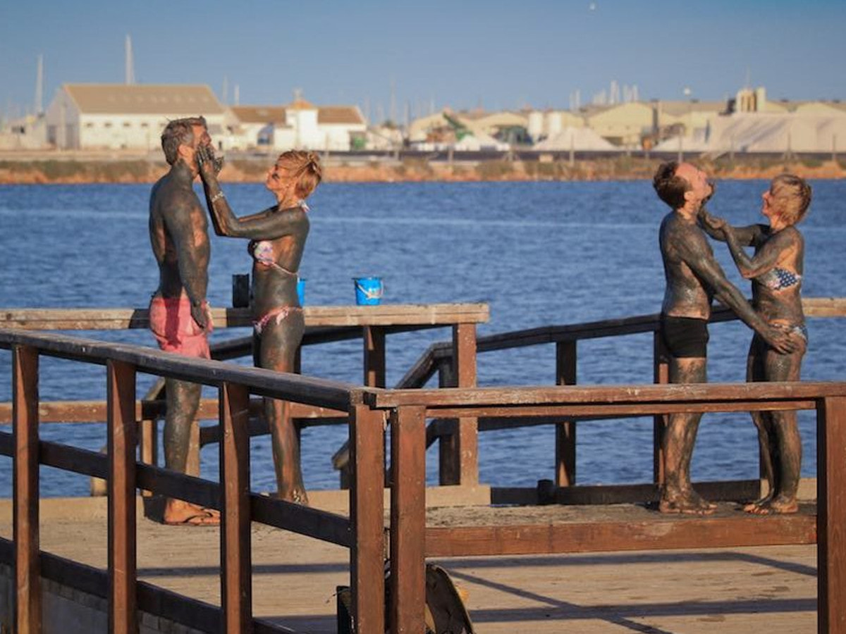 Фламинго заповедника Salinas y Arenales de San Pedro del Pinatar